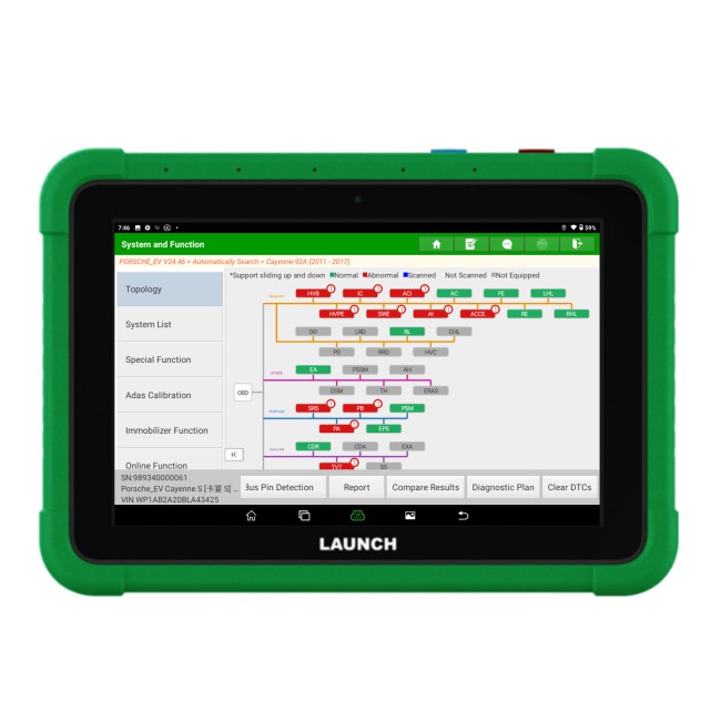 LAUNCH X-431 PRO3S+ V2 New Energy Overseas Online Diagnostics Configuration