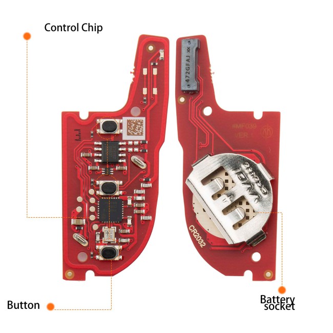 [5pcs/ lot] XHORSE XEKF31EN Knife II Style with Super Chip Second Generation Universal Remote Key (XT57B 3-Button)
