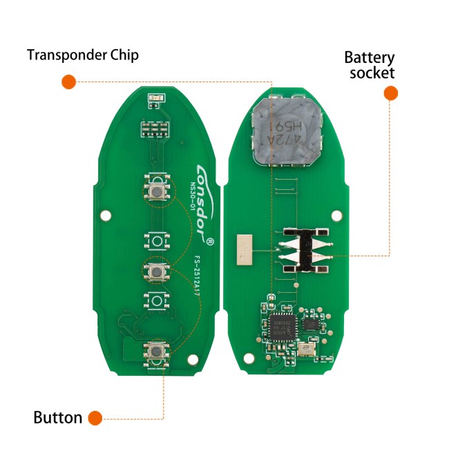 Lonsdor NS30-0A for Nissan/Infiniti Smart Key 3 Buttons Supports ID46 ID47 ID4A