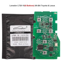 Lonsdor LT20-10 6 Buttons 8A-BA Toyota & Lexus Smart Key PCB For K518/ K518PRO/ KH100+