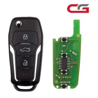 [5Pcs/Lot] CGDI C13-000008 FOR.D Style(Flip-4BTN-Unmovable Key Ring) 4 Buttons Wire Remote Key Used with CGDl K2 Remote Key Programmer