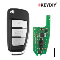 [5Pcs/Lot] KEYDIY KD B02-3 (Metal Button) Universal Flip Remote Key 3 Buttons for Audi Type