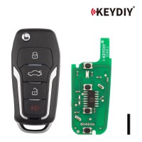 [5Pcs/Lot] KEYDIY KD B12-4 Flip Universal Remote Key Type 3+1 Buttons for Ford Type
