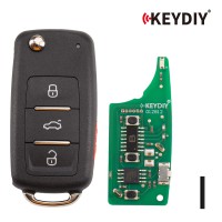 [5Pcs/Lot] KEYDIY KD B08-4 Universal Flip Remote 3+1 Buttons for Volkswagen Type