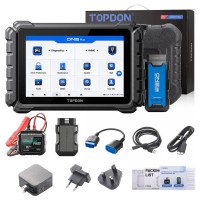 TOPDON ONE PLUS Professional 10.1" Automotive Diagnostic Tool Supports Hidden Functions Activation, 50+ Maintenance Functions, Battery Testing