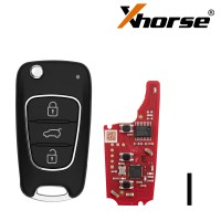 5pcs/lot XHORSE XNHY22EN Second Generation Wireless Flip Remote Key 3 Buttons for KIA for Hyundai Type