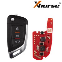 [5Pcs/Lot] XHORSE XKKF05EN Blade Shape Folding Key Second Generation 3 Buttons Universal Remote Key