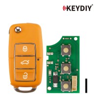 [5Pcs/Lot] KEYDIY KD B01-3 Luxury (Yellow) Universal Flip Remote Key 3 Buttons