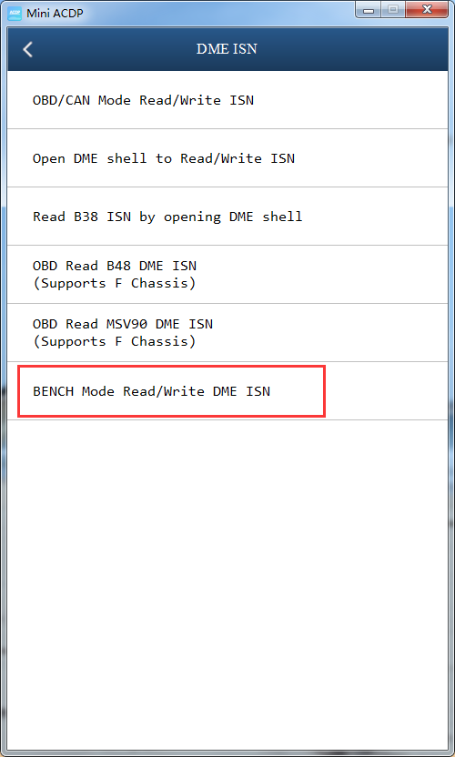 Read/Write ISN DEM B38 Procedure - 03