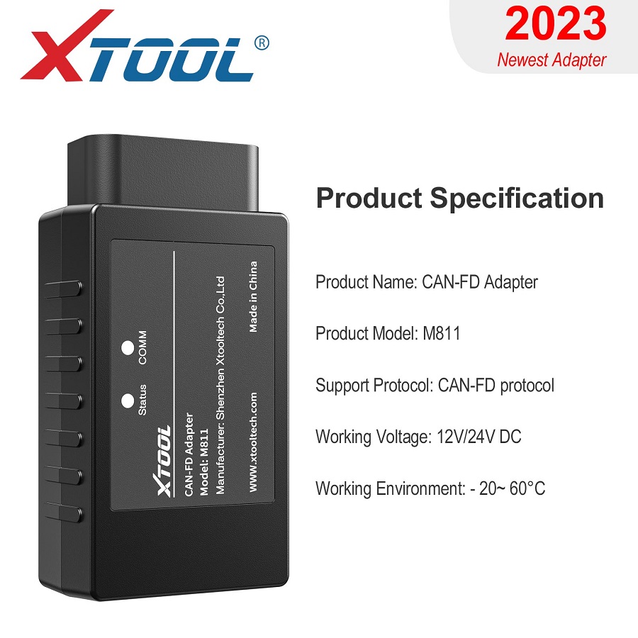 XTOOL CAN-FD Adapter Support CAN-FD Protocol
