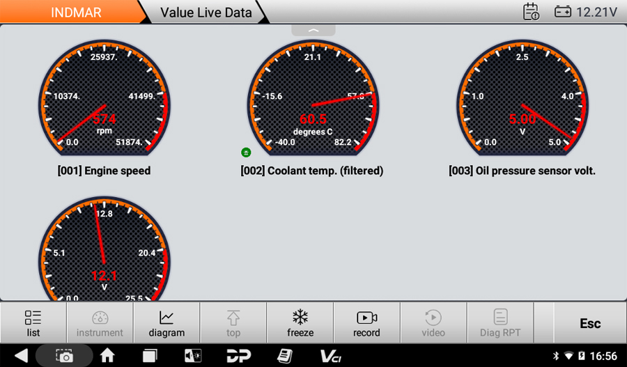 OBDSTAR ISCAN PRO INDMAR Tbale Display 6