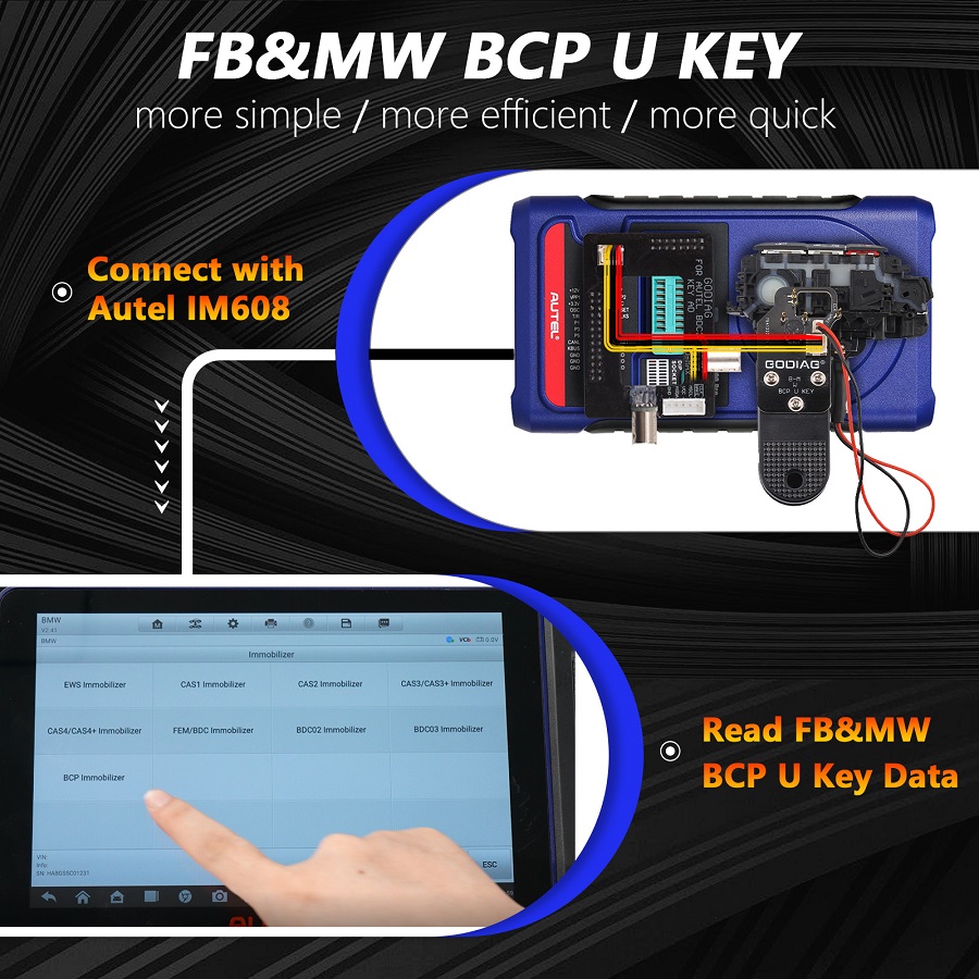 GODIAG  BCP U KEY BDC2 BDC3 14-in-1 Adapter Kit 1