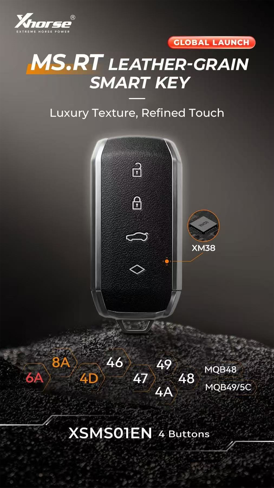XHORSE XSMS01EN XM38 Smart Key 4 Buttons